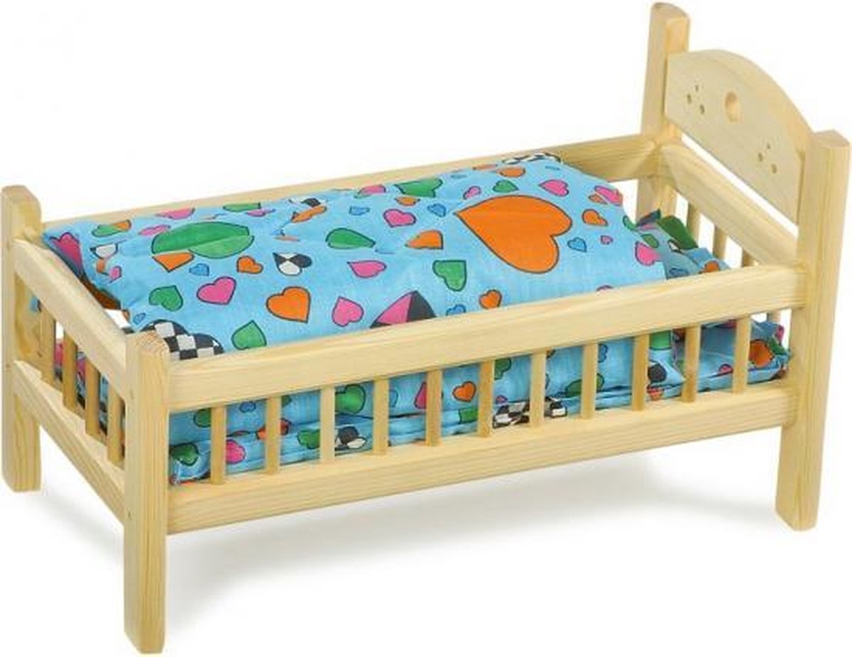 Grenen poppenbed 42 cm