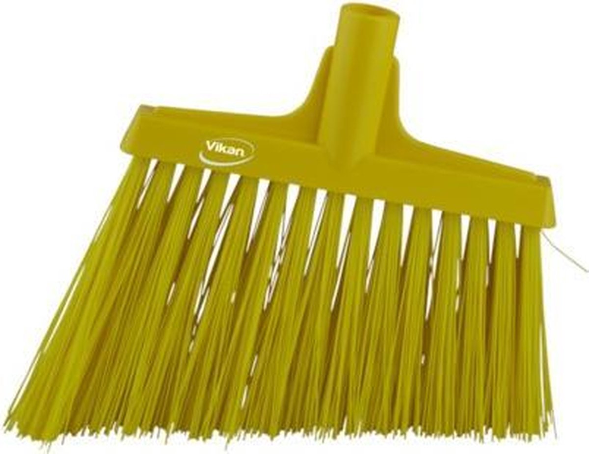 Vikan Hygiene 2914-6 hoekbezem geel harde schuine vezels 40x300mm