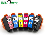 Inktcartridge voor Epson 378XL - Multipack van 6 stuks - Met Chip - Epson 378 - Voor Printers: Epson Expression Photo XP-8500 - XP-8505 - XP-8600 - XP-8605 - XP-8606