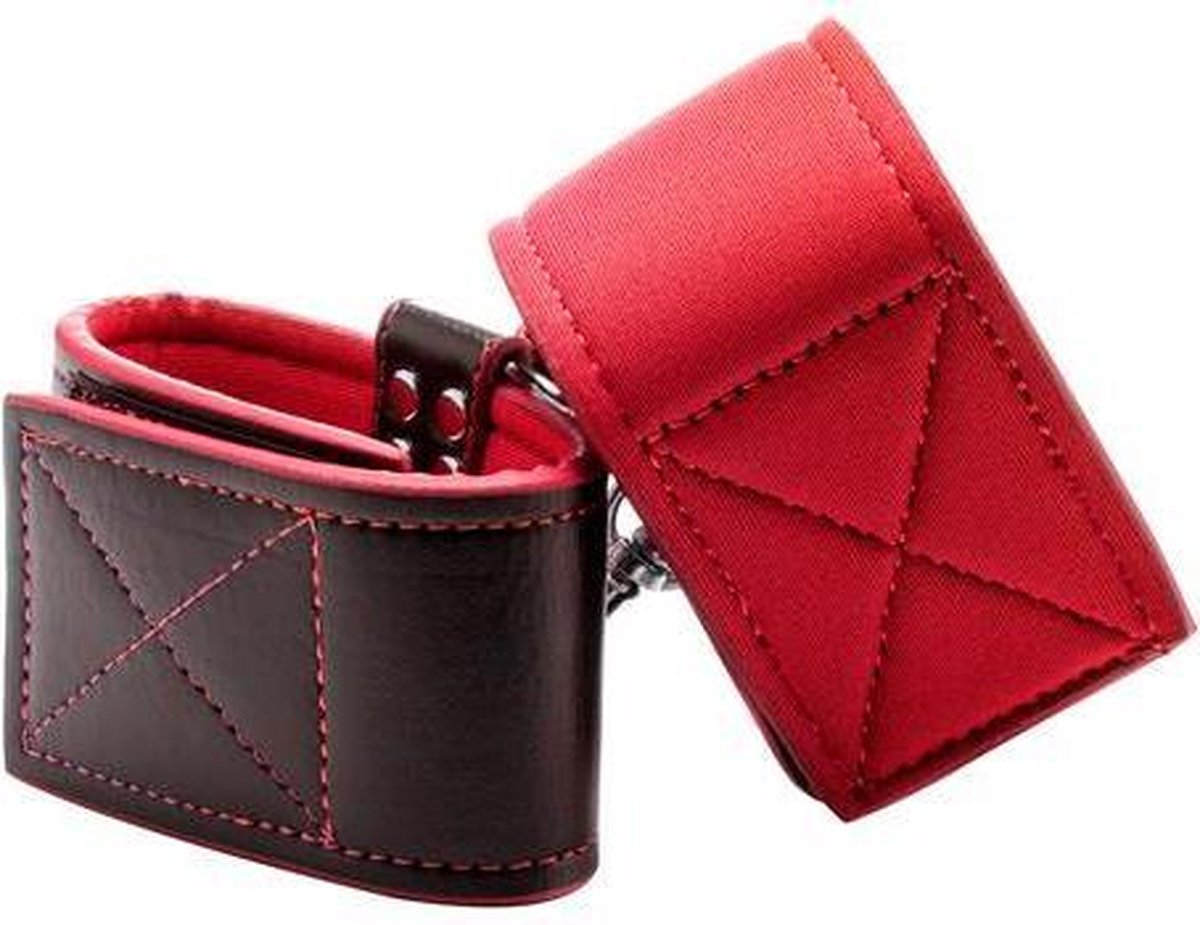 Handboeien aan 2 kanten te dragen Rood / Zwart