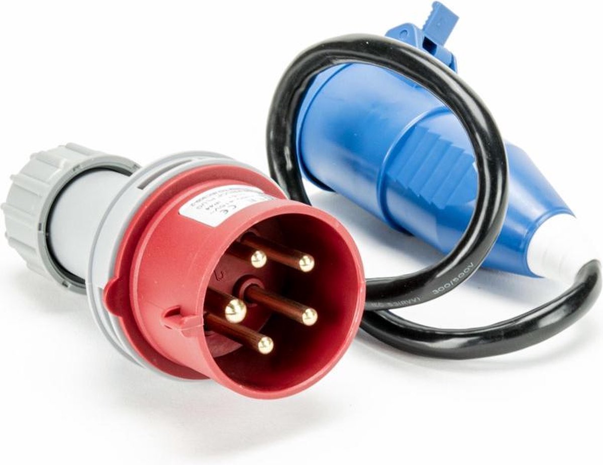 Soolutions CEE rood 16A (m) naar Schuko (v)