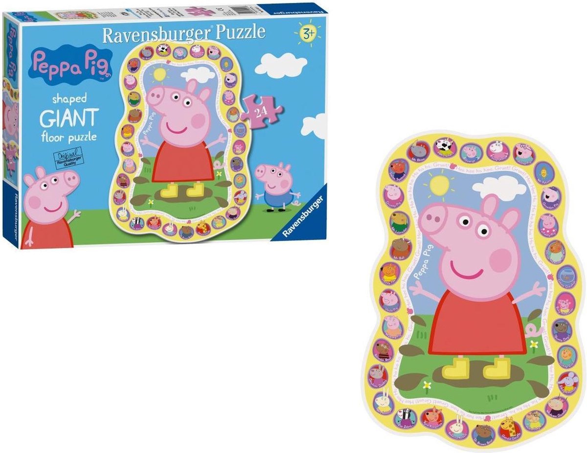 Peppa Pig puzzel - vloerpuzzel XL | 69x49cm