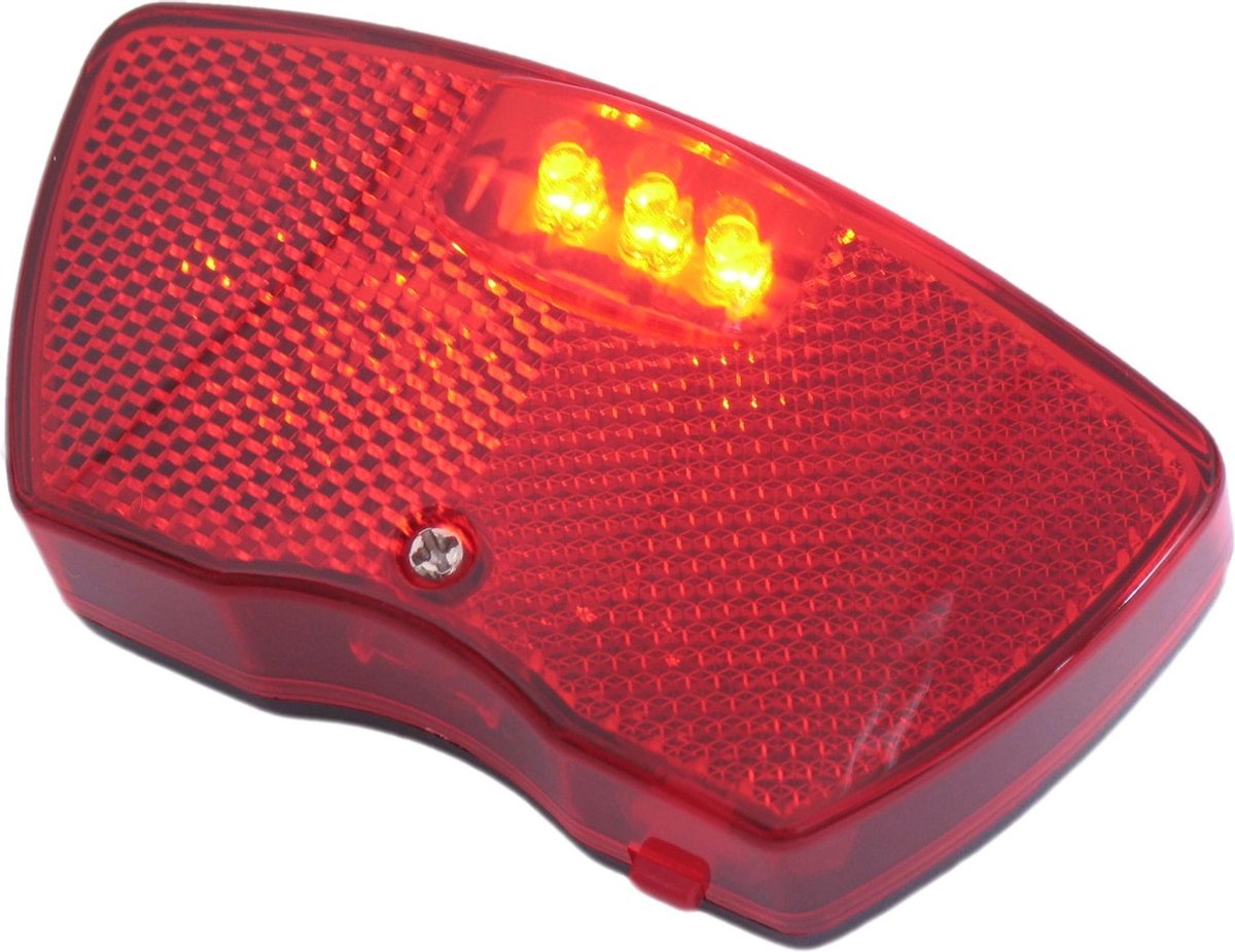 Dragerachterlicht Edge City - 3 leds inclusief batterijen (werkplaatsverpakking)