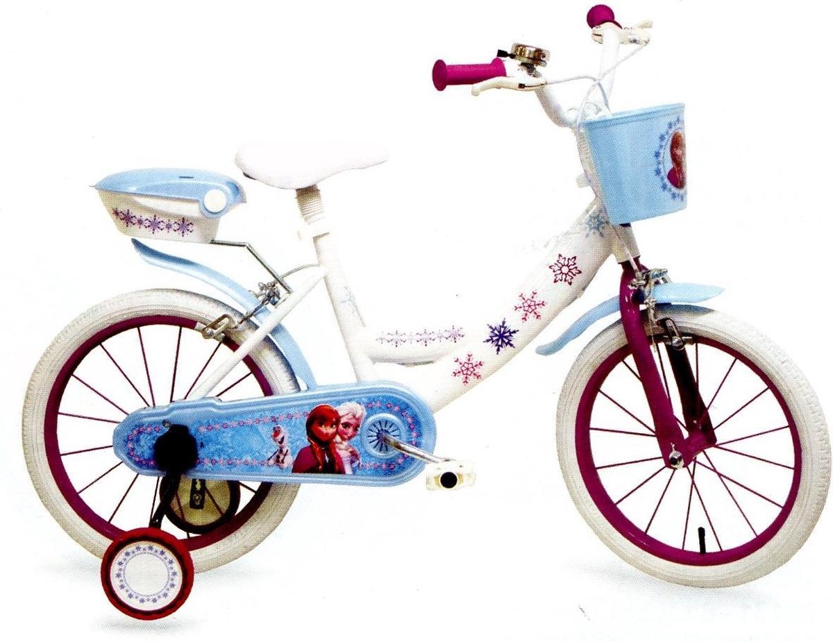 Disney Frozen - Kinderfiets - 14 inch - Wit/Blauw