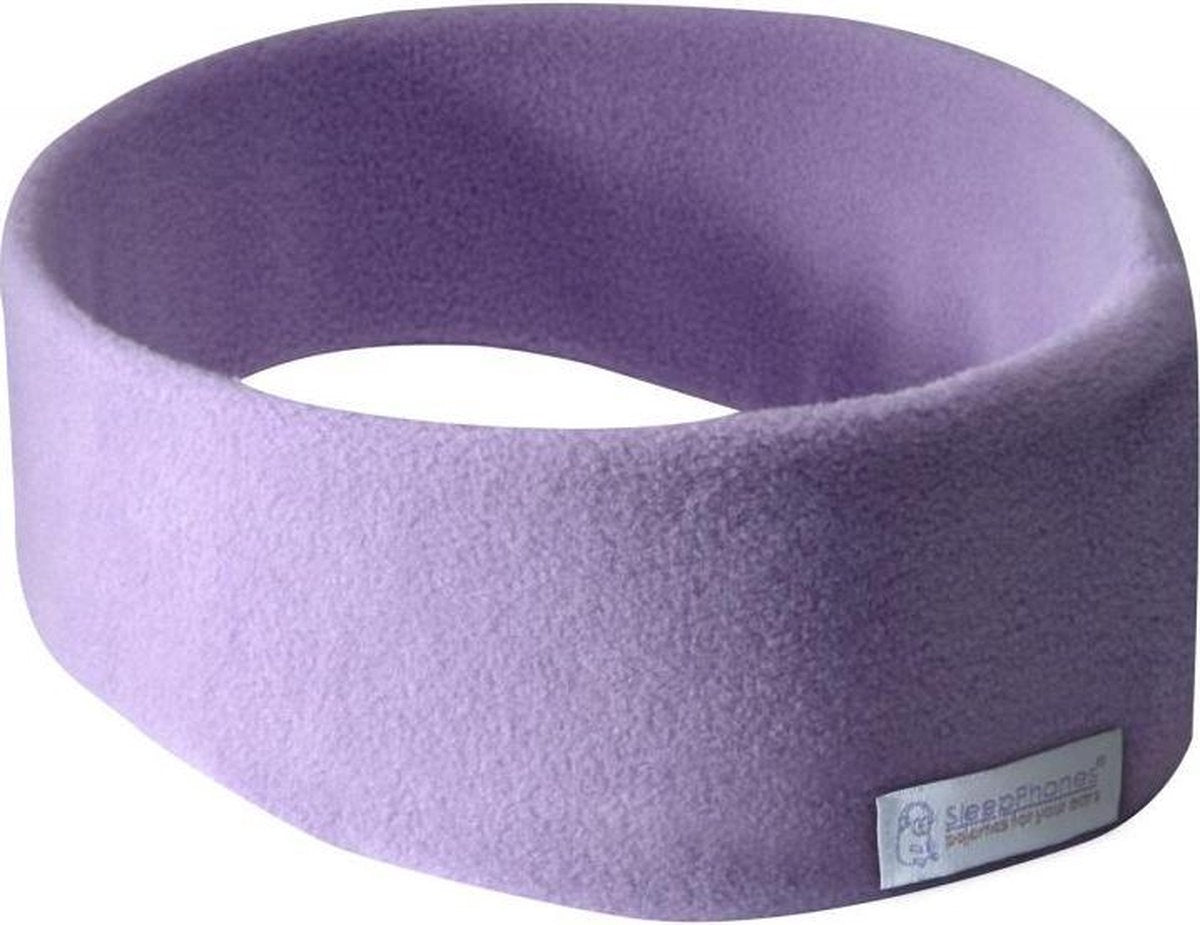 SleepPhones® Draadloos Fleece Lavendel - Large/Extra Large