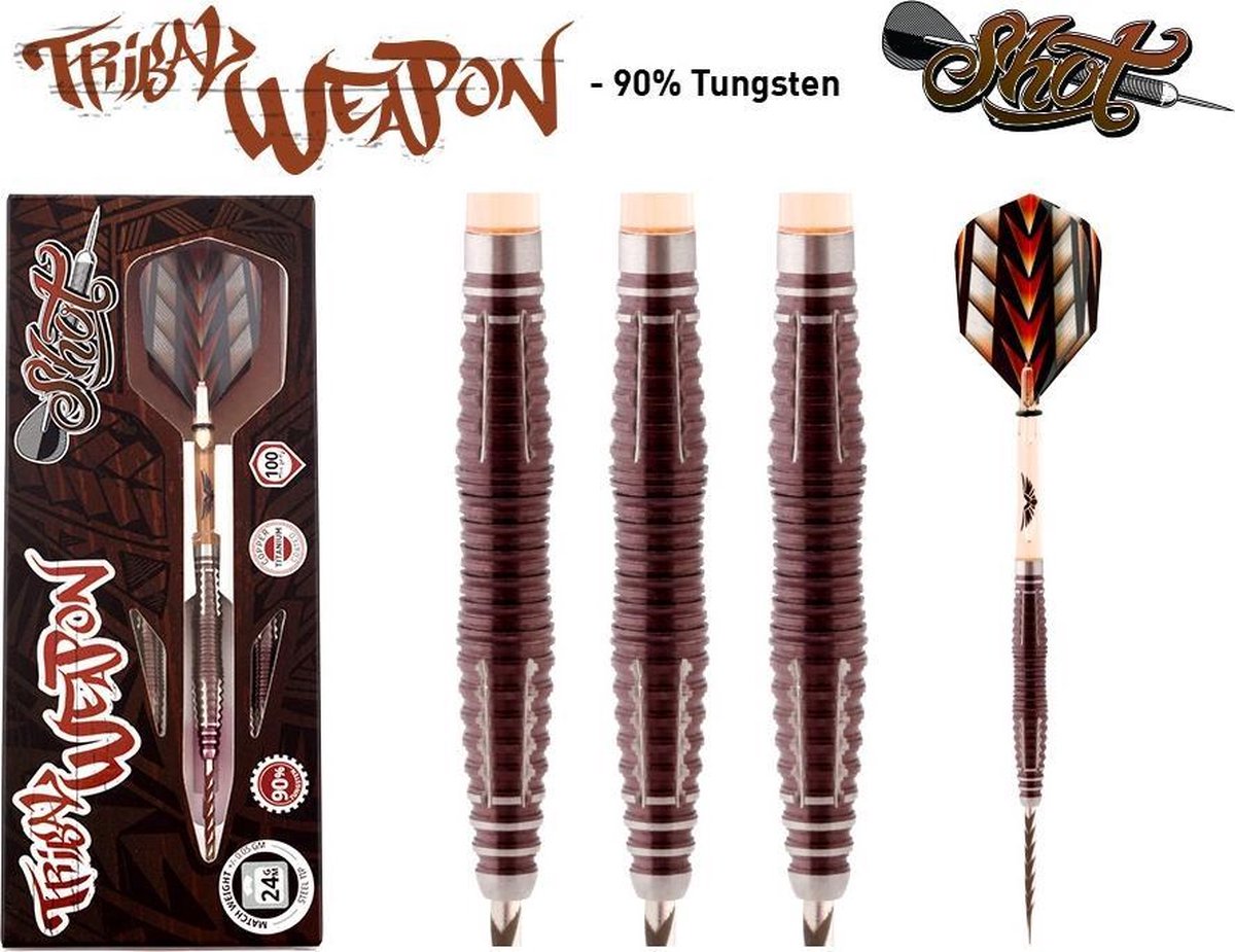Shot Tribal Weapon 3 90% 26 gram Centre-Weight Steeltip Dartpijlen