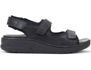 Mobils by Mephisto VALDEN Heren Sandaal - Extra Breed - Zwart - Maat 48