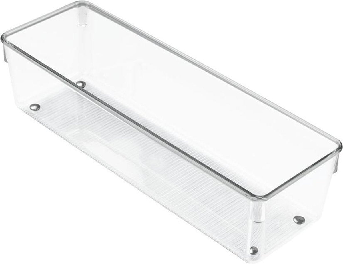Ladebakjes transparant 8 cm hoog iDesign - Linus