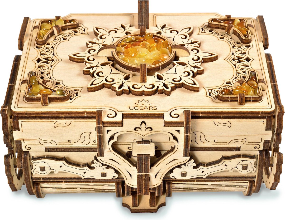 Ugears Houten Modelbouw - Antiek Doosje met Amber