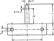 Ronstan spiegelbeslag / RF 2515 Nylon