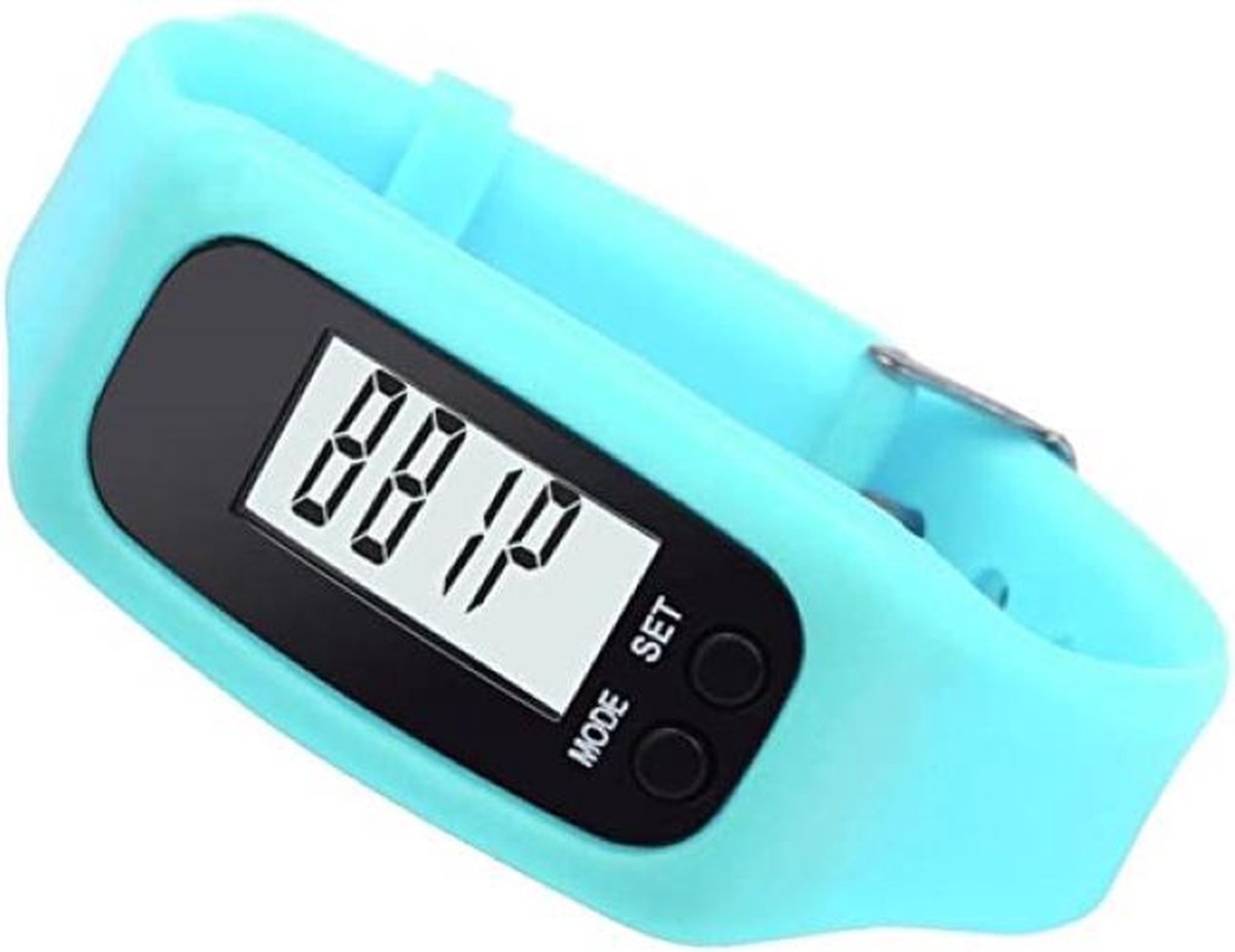 Stappenteller • Horloge • Digitaal • Digitale • LCD • Calorie • Loopafstand • Teller • Pedometer • Compact • Comfortabel • Zwart • Wit • lichtblauw • Oranje • Licht Roze • Donkerblauw • Rood • Paars • Geel • Lichtgroen • Turqouise • Cyaan