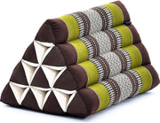 Driehoek kussen - Driehoekskussen - Thais kussen - Rug en steunkussen - Groen/Bruin
