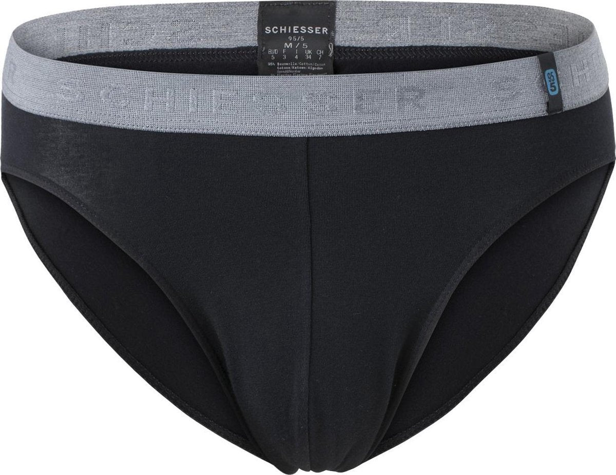 SCHIESSER 95/5 rioslip (1-pack) - zwart -  Maat: S