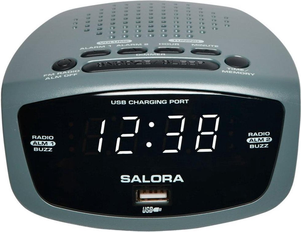 Salora CR627usb Digitale wekker