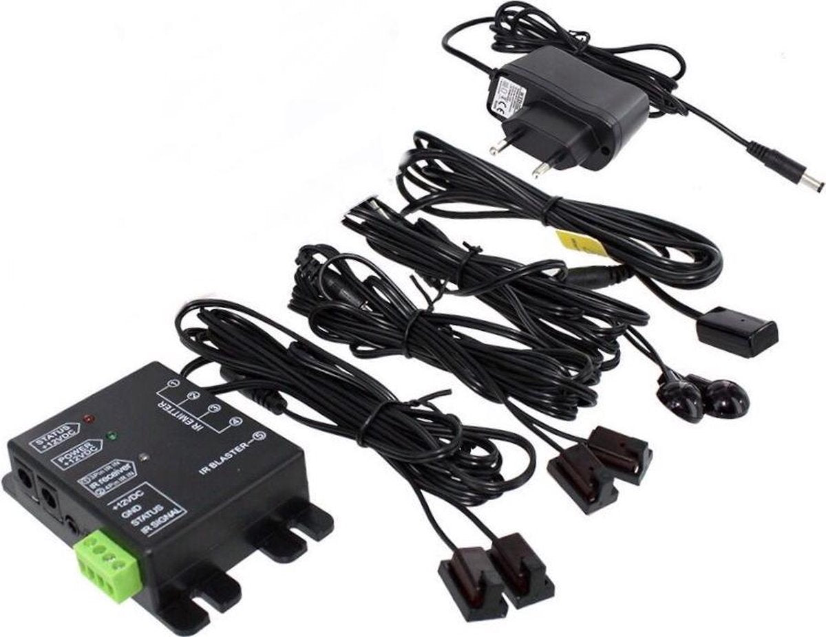 IR Afstandbediening Receiver Ontvanger Set - Transmitter - Draadloos Infrarood Verlenger Extender - 4 tot 8 Apparaten Beheren