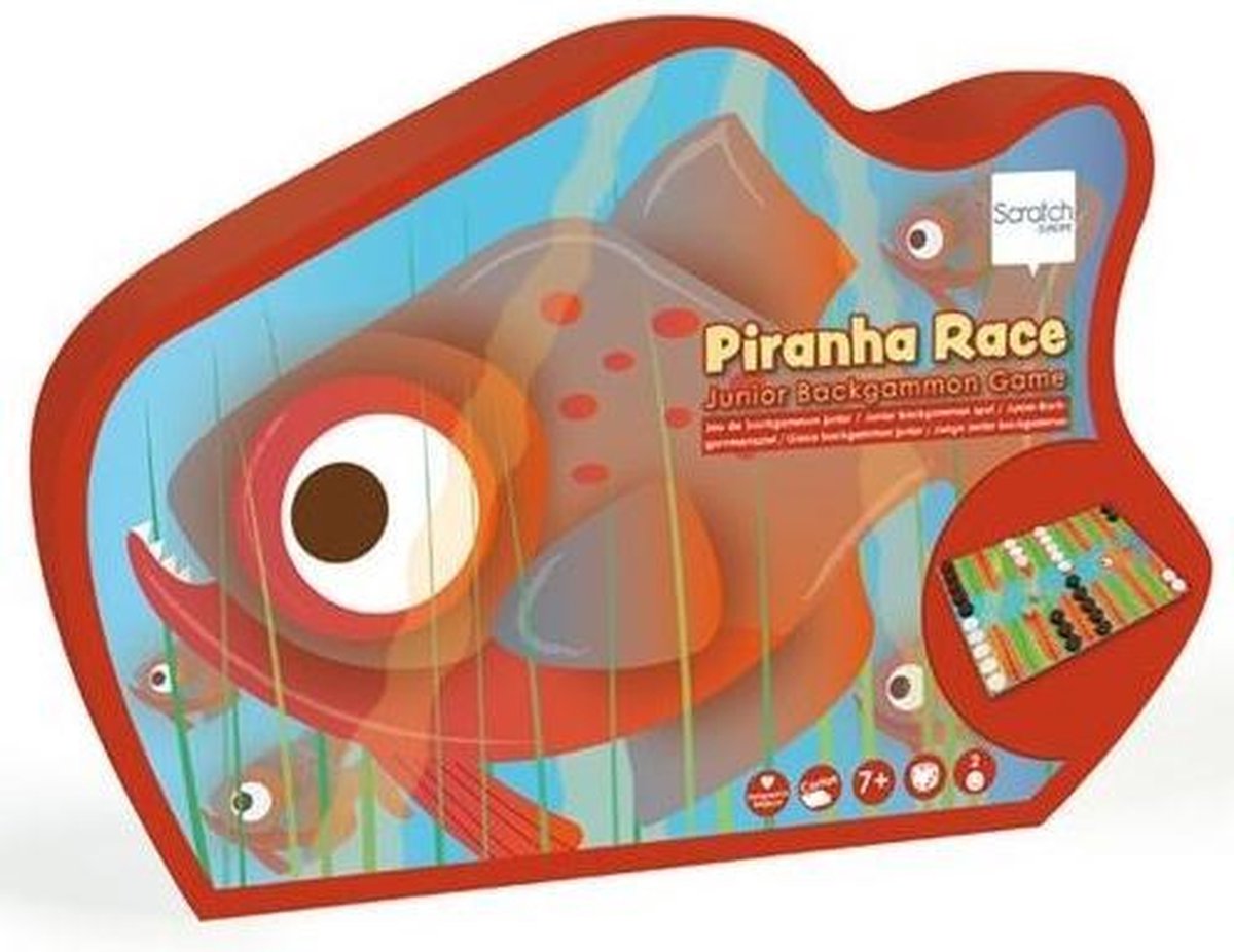 Junior -Back-Gammonspel Piranha Race | Scratch