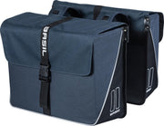Dubbele fietstas Basil Forte 35 liter 41 x 15 x 34 cm - marineblauw / zwart