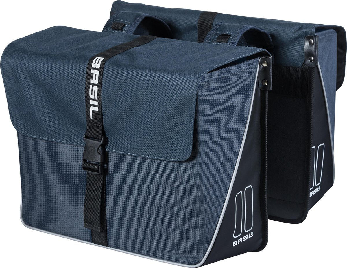 Basil Forte Dubbele fietstas - Blauw - 35 Liter