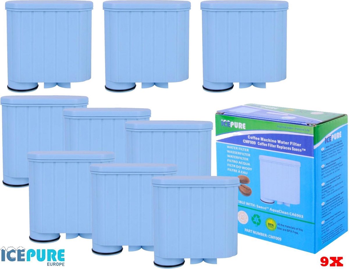 9x Saeco / Philips AquaClean CA6903 - Waterfilter van Icepure
