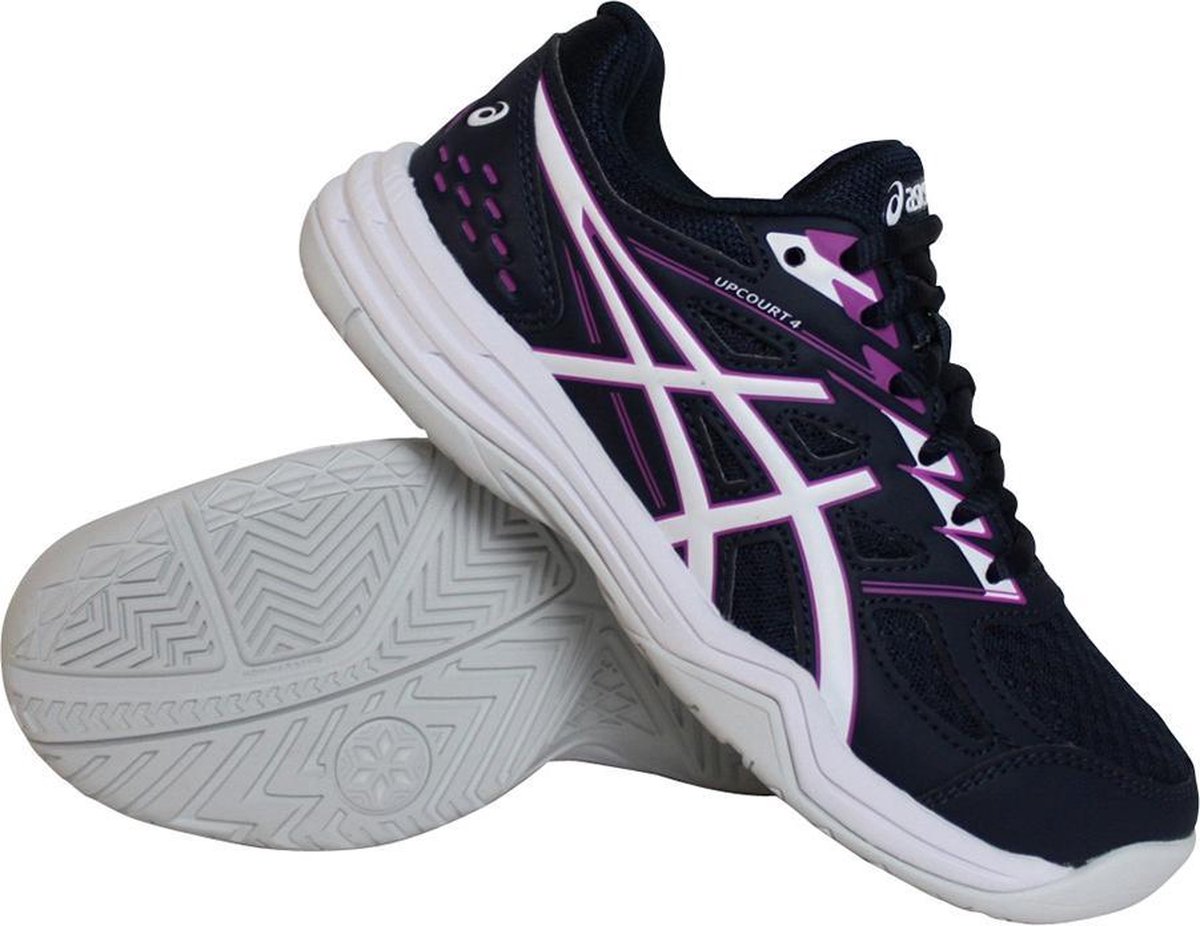 ASICS Upcourt 4 GS kinderen - Navy / Paars - maat 33.5