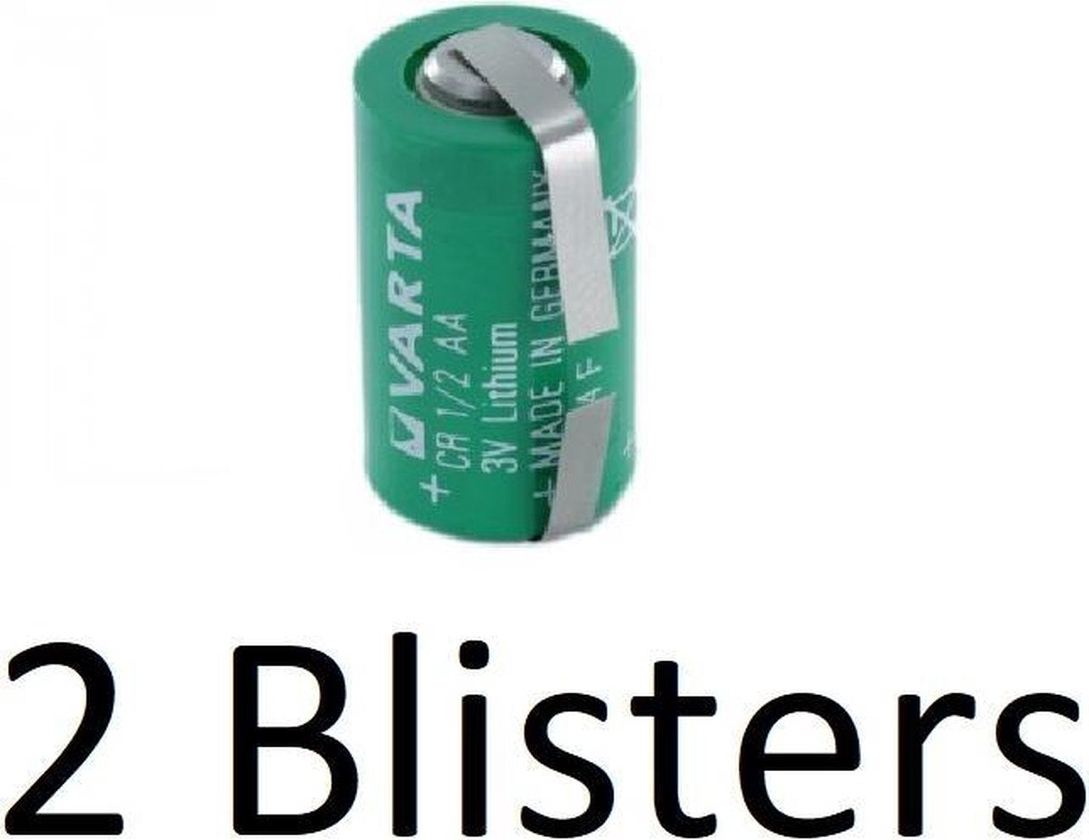 2 Stuk (2 Blister a 1 st) Varta lithium 1/2 AA 3v U-tag