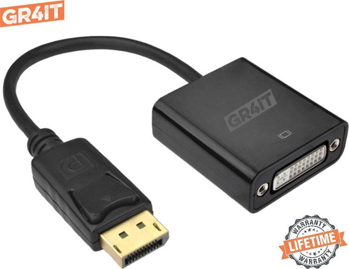 DisplayPort Male naar DVI  Female Adapter (1080P | DVI-I)