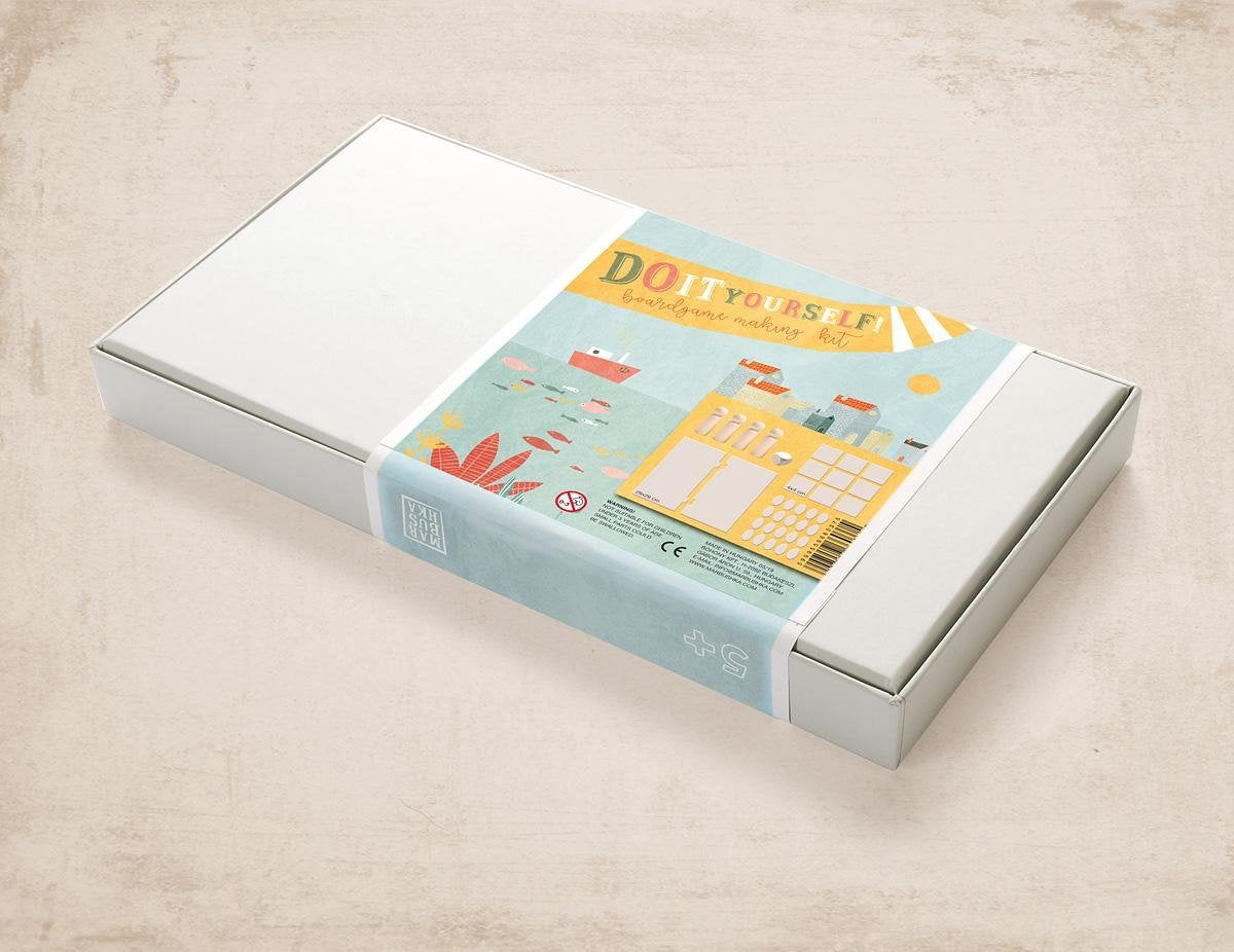 Ecologisch bordspel - [Marbushka] - Do it yourself! - kinder en familie gezelschapsspel - Maak je eigen spelbord