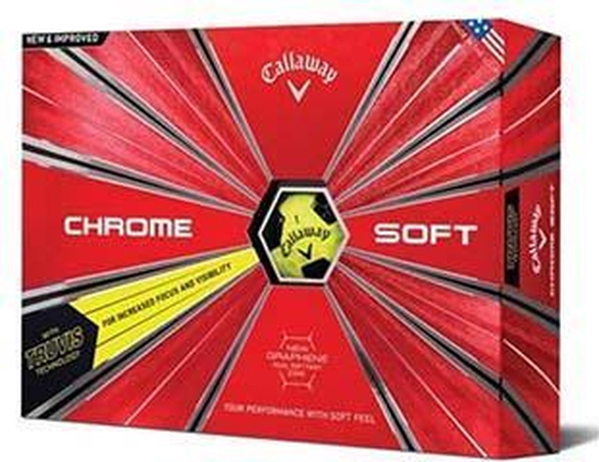 CALLAWAY CHROME SOFT; GEEL