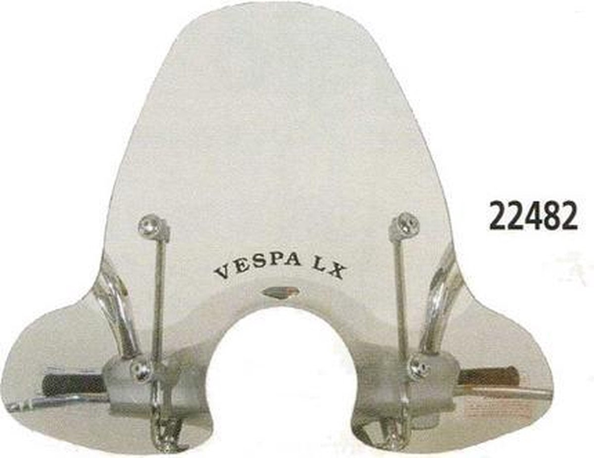 Windscherm Faco Piaggio Vespa LX 50/125/150cc helder inclusief bevestigingsmaterialen