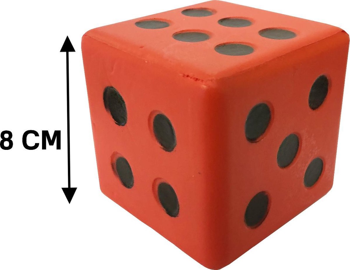 Dobbelsteen Coated Foam 8 CM ROOD