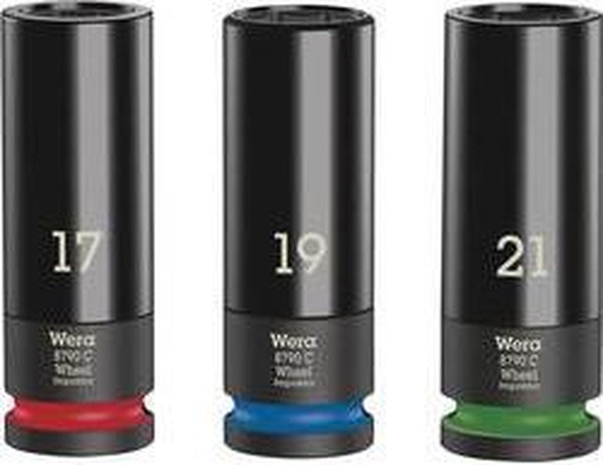 WERA Wheel Impaktor C Set 1 dopsleutelset 1/2 -aandrijving