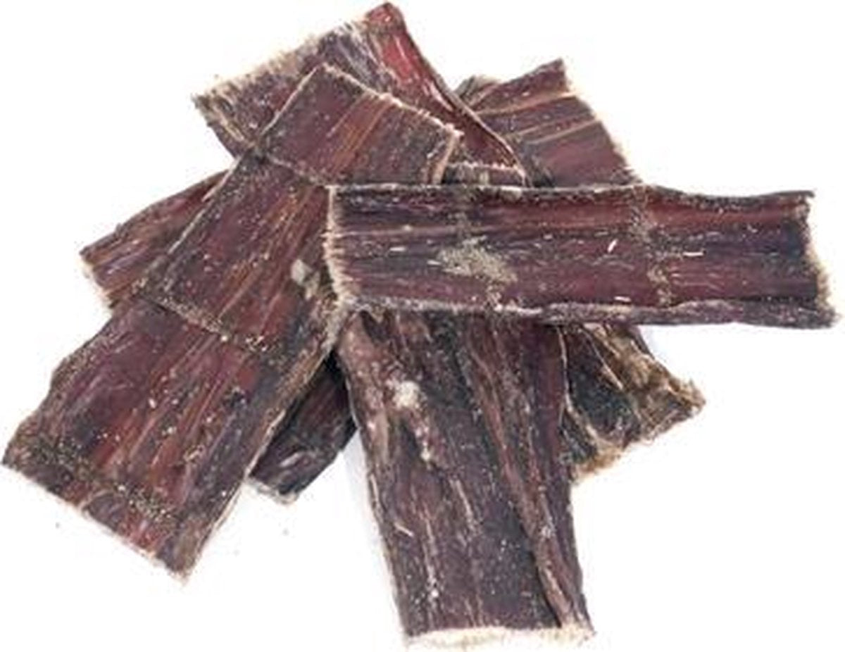 Petsnack rundvlees strips - 1 kg minimaal 60 st - 1 stuks