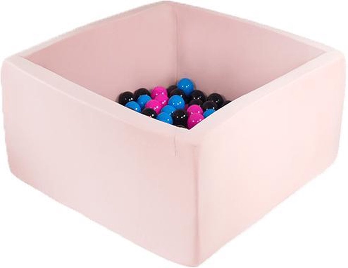 Vierkante Ballenbad 90x90x40 Smart Roze - Ballenbad baby - Ballenbad vierkant - Ballenbad Misioo - Ballenbak baby - Ballenbak - Luxe ballenbak voor kinderen - Luxe ballenbad voor kinderen - Ballenbad