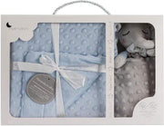 Interbaby Babydeken En Knuffeldoekje 80 X 110 Cm Fleece Blauw