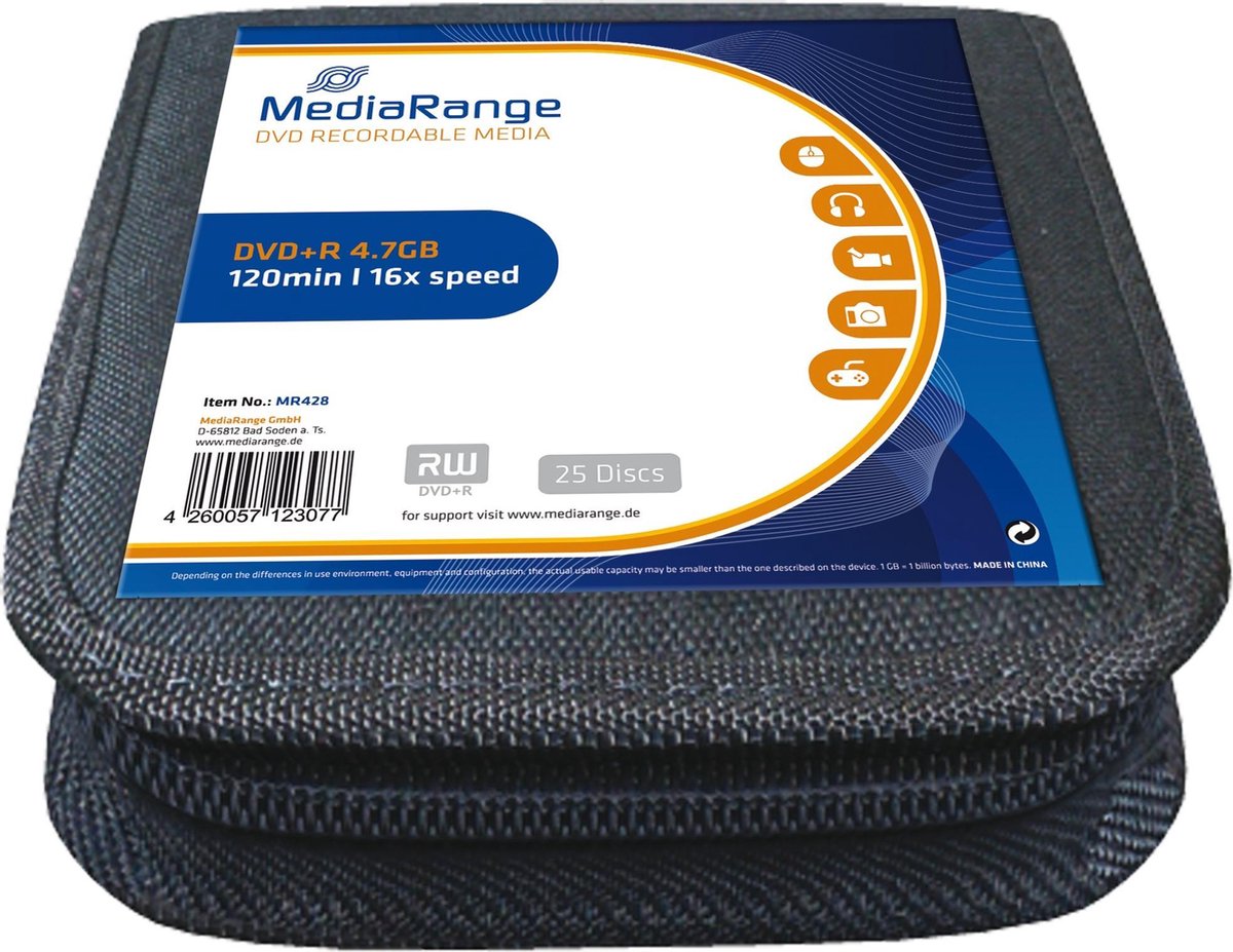 DVD+R MediaRange 4.7GB 25pcs MediaCase 16x