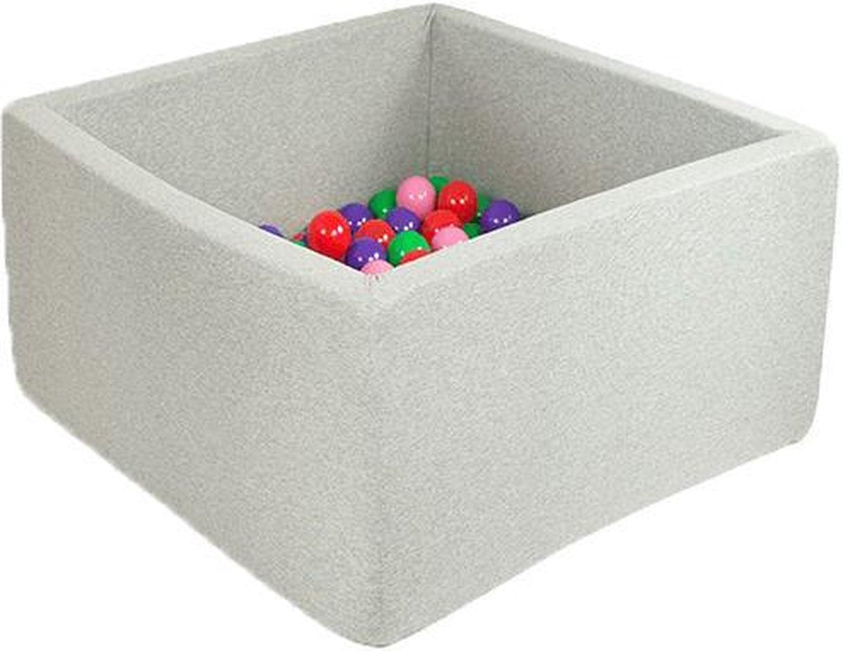 Ballenbak XL vierkant 110x110x40 lichtgrijs Misioo