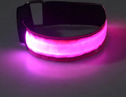 XL - 32cm - LED Hardloop Armband - Fiets - Outdoor Sport Armband - Reflecterende Hardloop Verlichting - ROZE