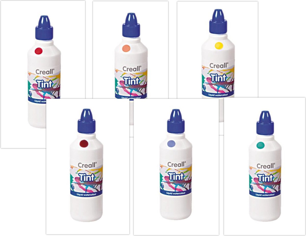 Creall tint/ecoline waterverf assorti A  6 x 500 ml