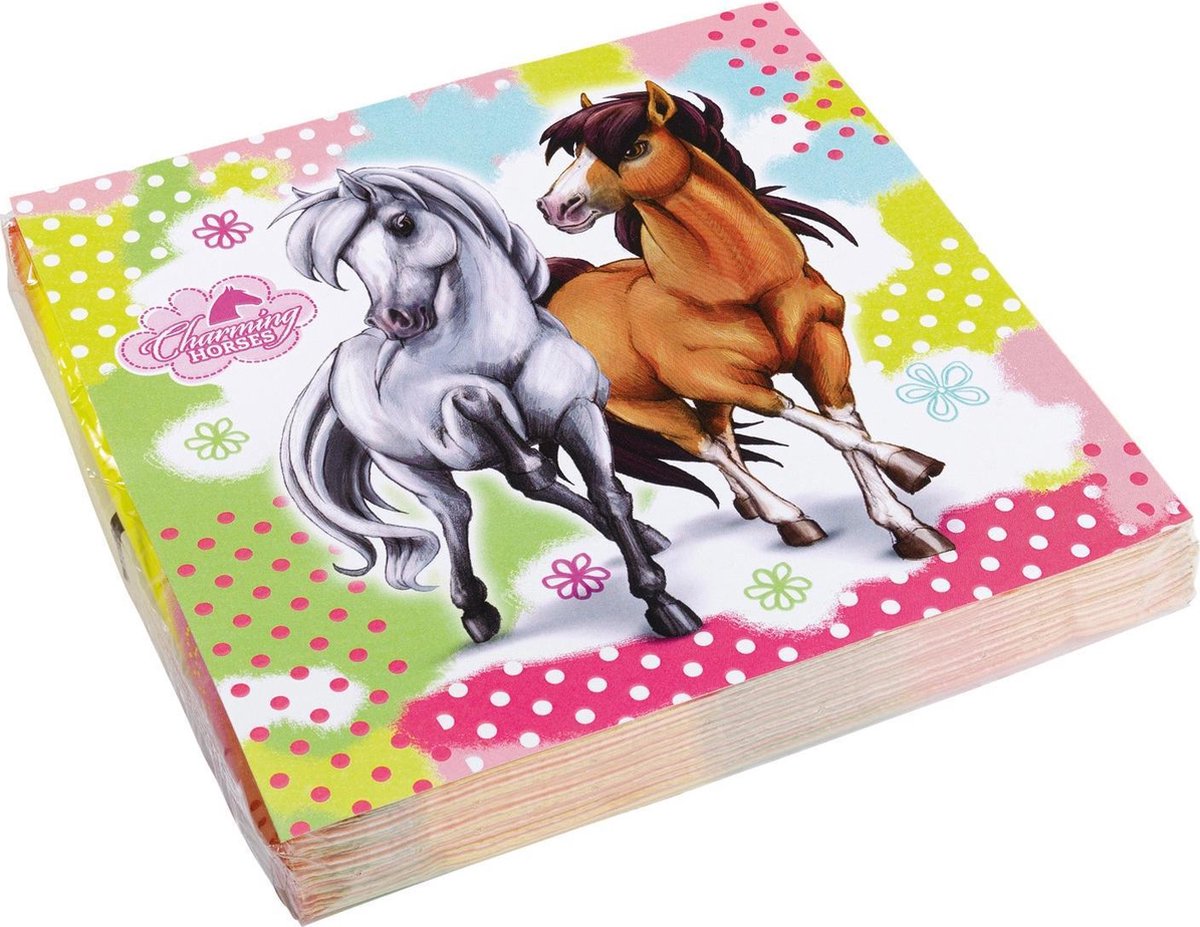 AMSCAN - 20 servetten Charming Horses - Decoratie > Papieren servetten
