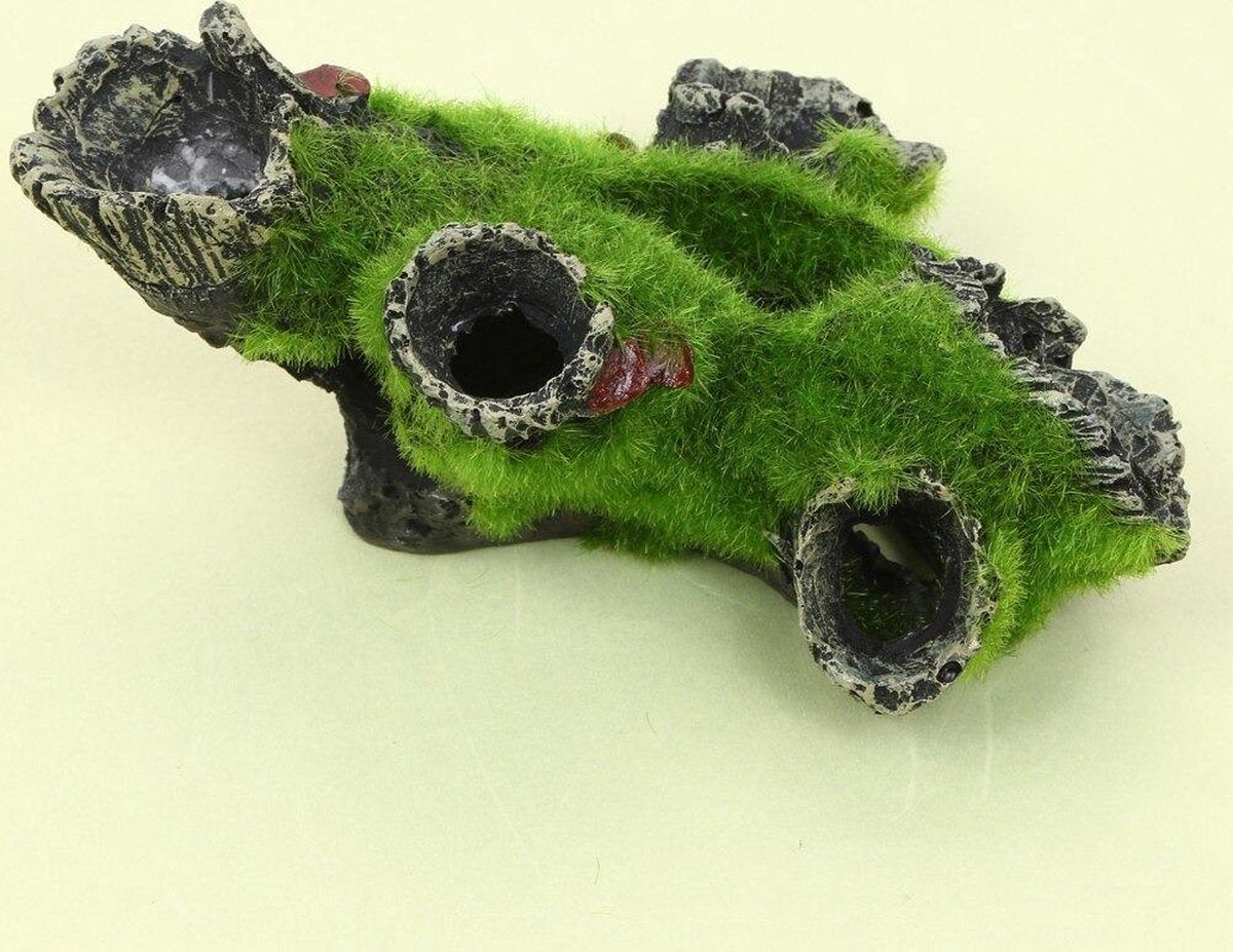 Dierplezier - Aquarium decoratie – Grot plant - Kunstgrot Aquarium - Planten voor aquarium - Mooie decoratie aquarium –Aquariumdecoratie 14cm x 10cm - Aquariumversiering - Benodigdheden aquarium