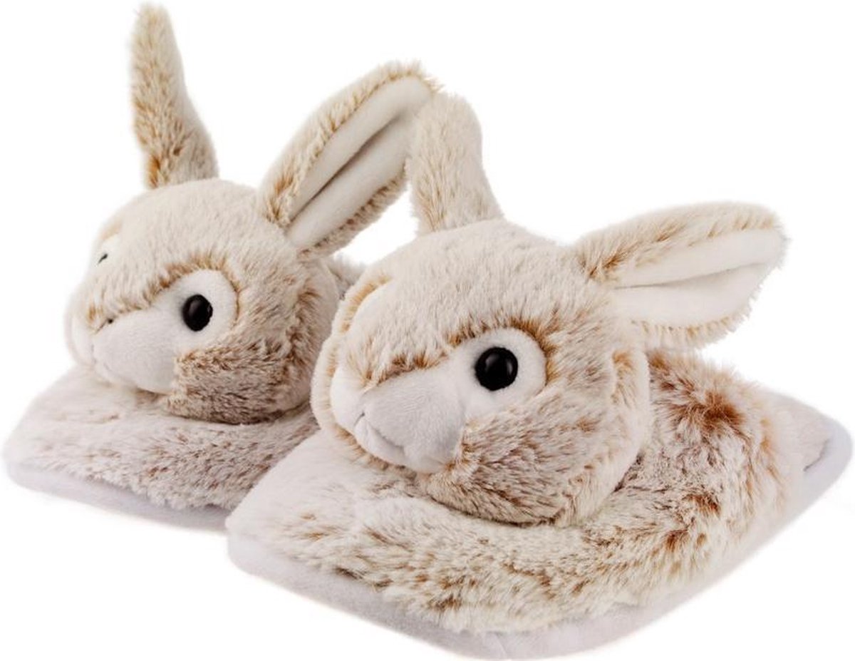 Dieren konijn/haas sloffen/pantoffels voor kinderen - Dierensloffen bosdieren voor jongens/meisjes 32-35
