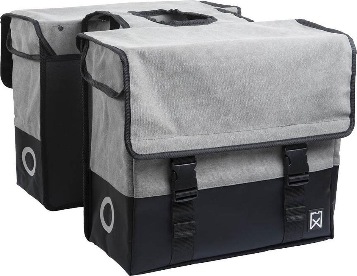 Dubbele Canvas Plus Tas 40 L Grijs/Matzwart