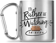 Friends: Rather Be Watching Roestvrij Stalen Karabijnhaak Mok