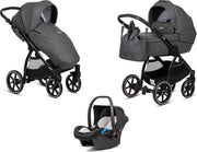 B-Shadow Grey Kinderwagen - Suvvy Frame - Full Option - Met autostoel