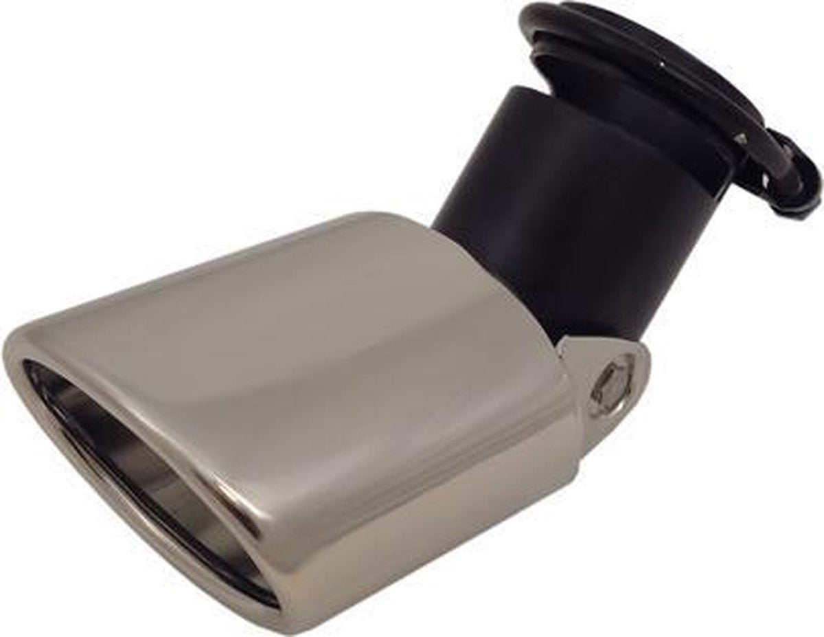 Uitlaatsierstuk RVS Verstelbaar 70x100mm Ovaal - passend 45-58mm