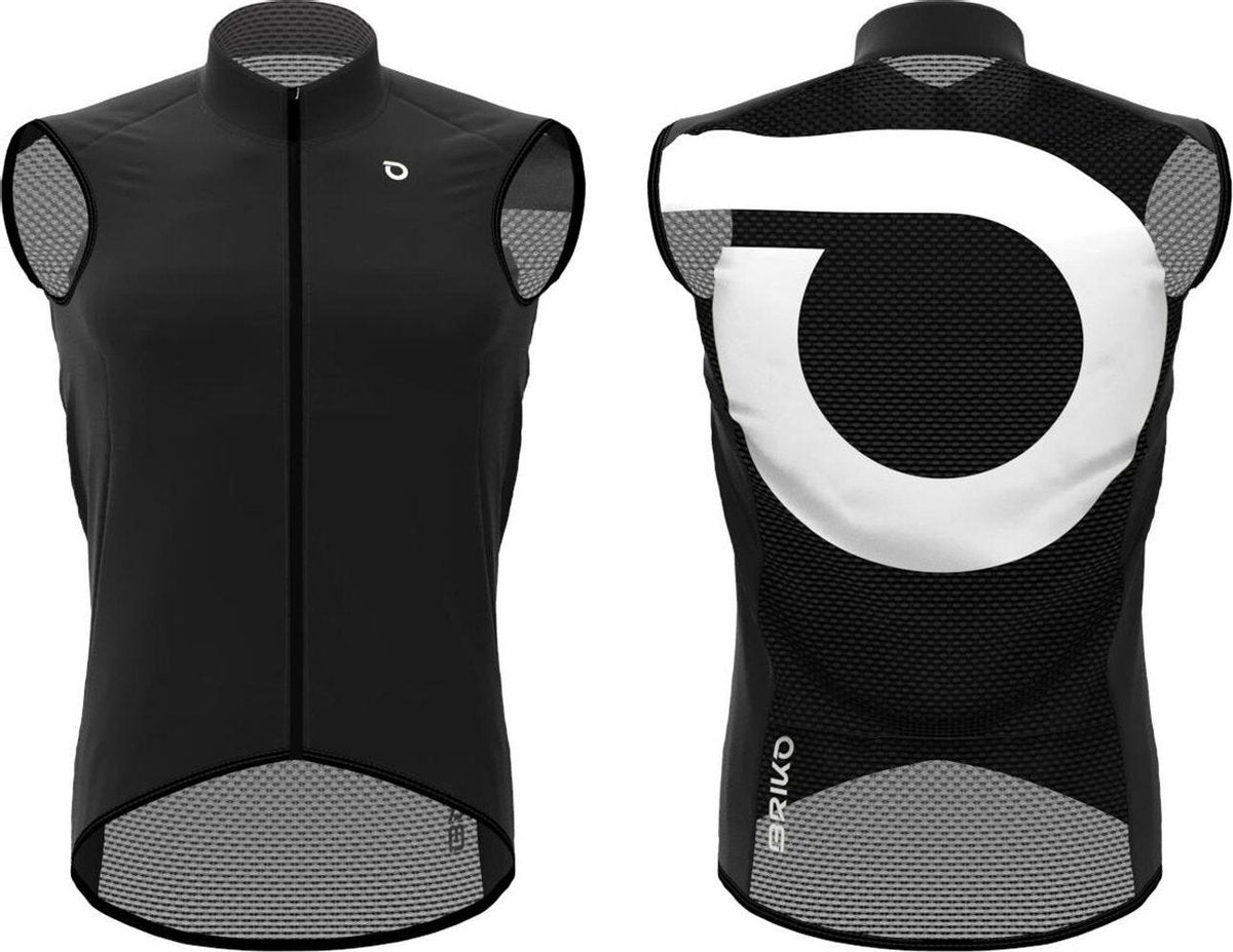 Briko Granfondo Vest Black-White - Maat XL