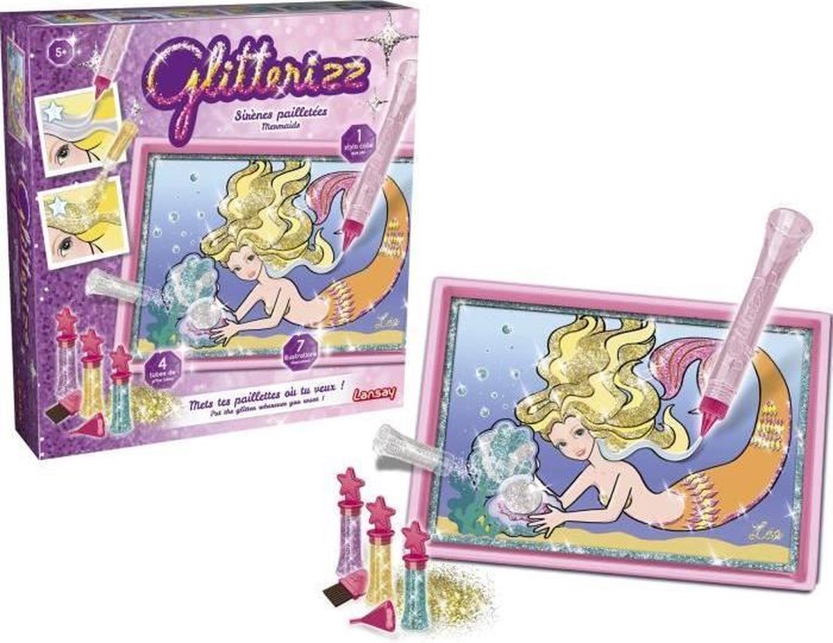 GLITTERIZZ Sirenes met lovertjes - creatieve ontspanning