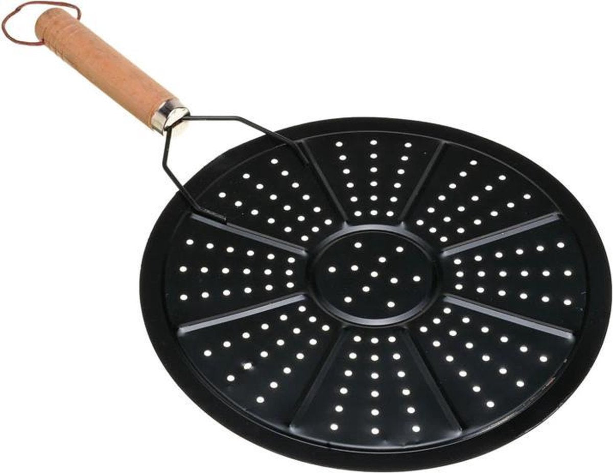 Vlamverdeler - Sudderplaat - Inductie plaat - Warmteverspreider - Metaal - Voor gas en elektrisch - Zwart - 22 cm