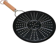 Vlamverdeler - Sudderplaat - Inductie plaat - Warmteverspreider - Metaal - Voor gas en elektrisch - Zwart - 22 cm