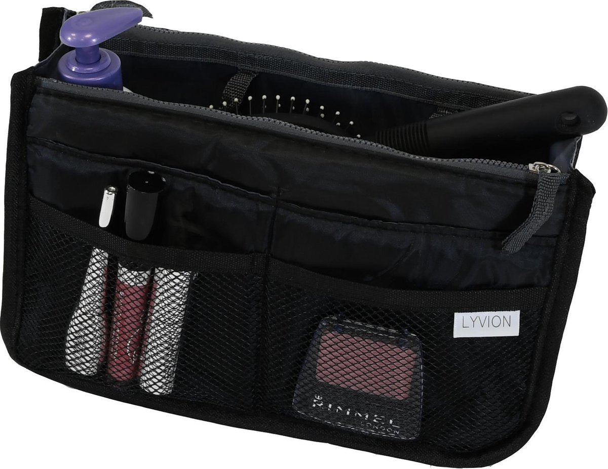 Bag in Bag Tas Organizer 11 vakken en ritssluiting - Zwart